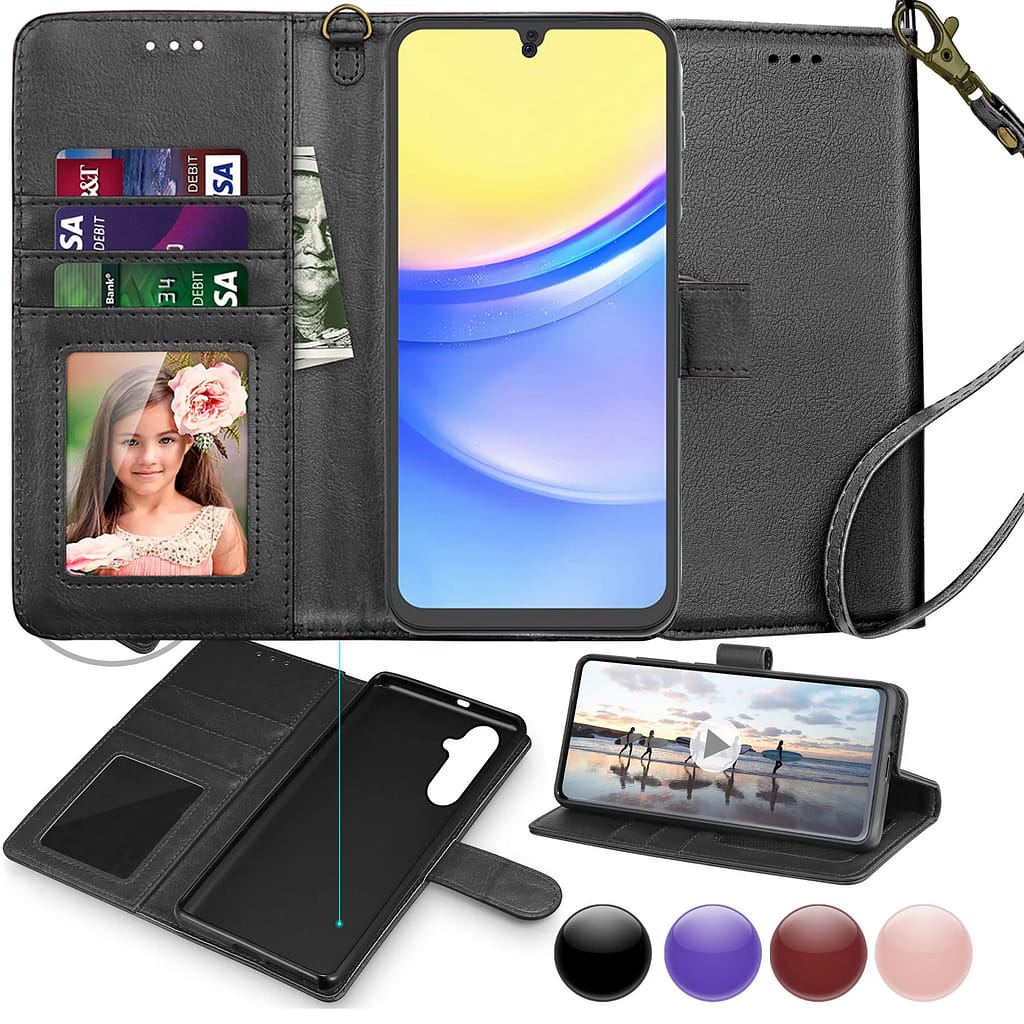 Leather Kickstand Wallet Case - Samsung Galaxy S24